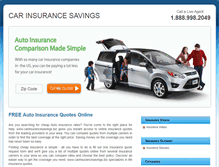 Tablet Screenshot of carinsurancesavings.biz